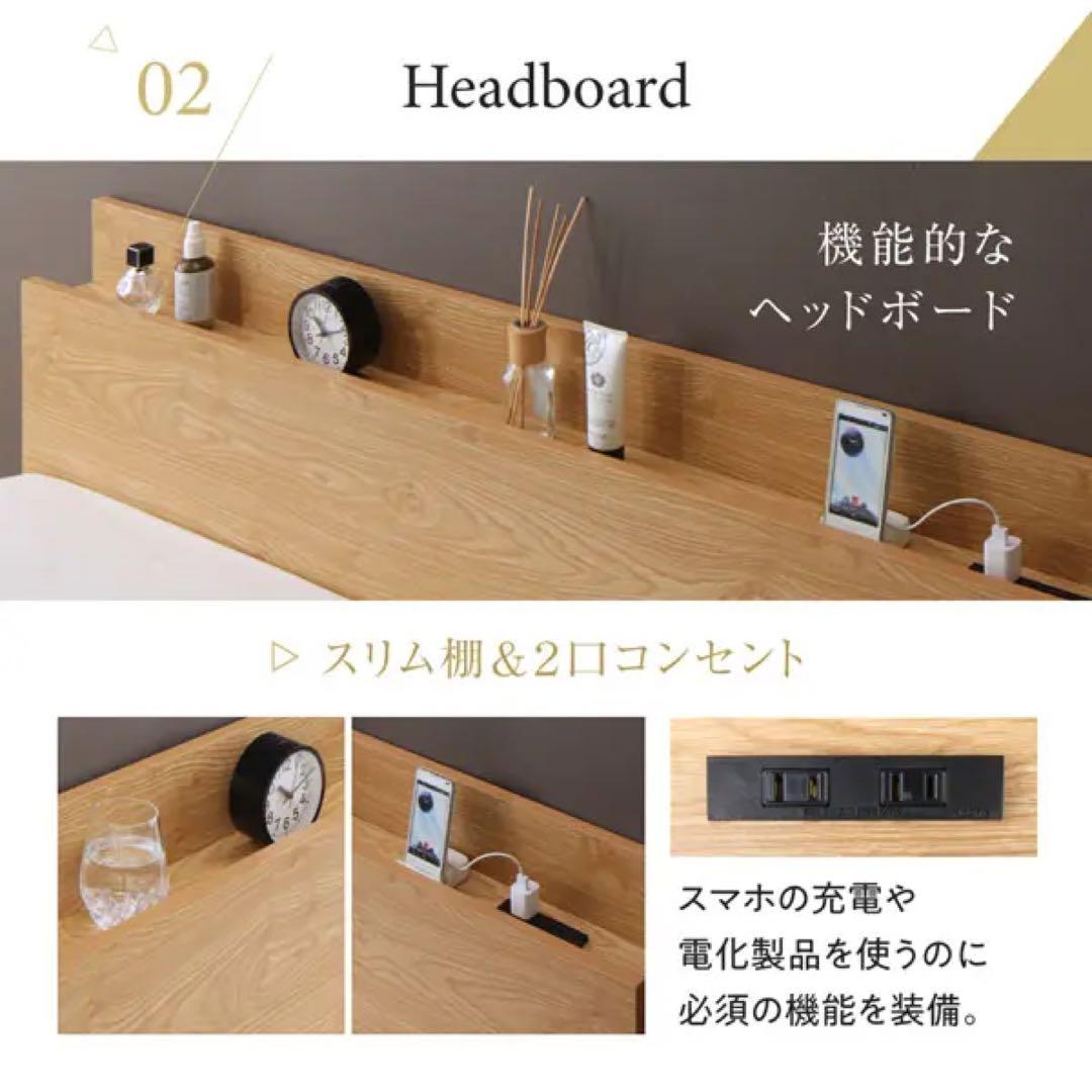 シンプルデザイン すのこベッド ダブル ナチュラル(お値下げ可能です)