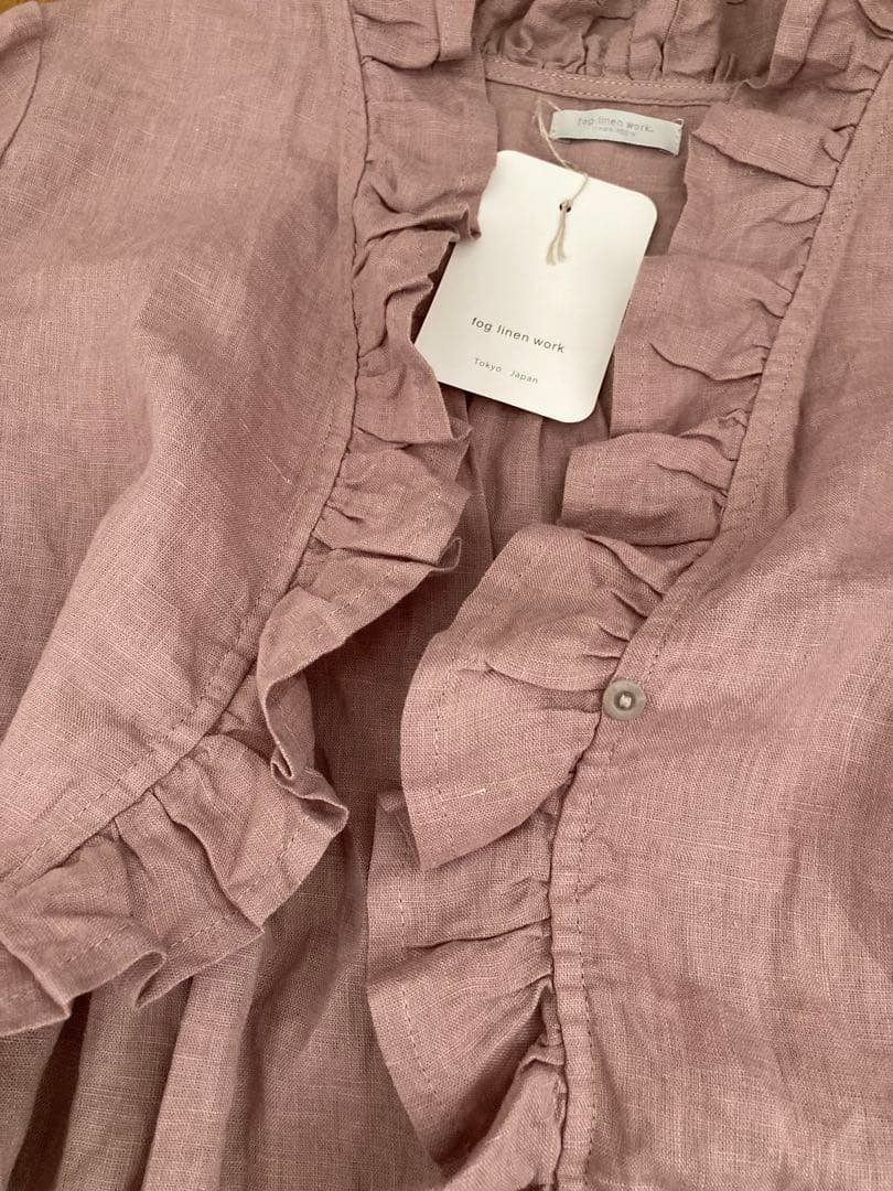 fog linen work 24AW エレナトップ ローズ リネン フリル