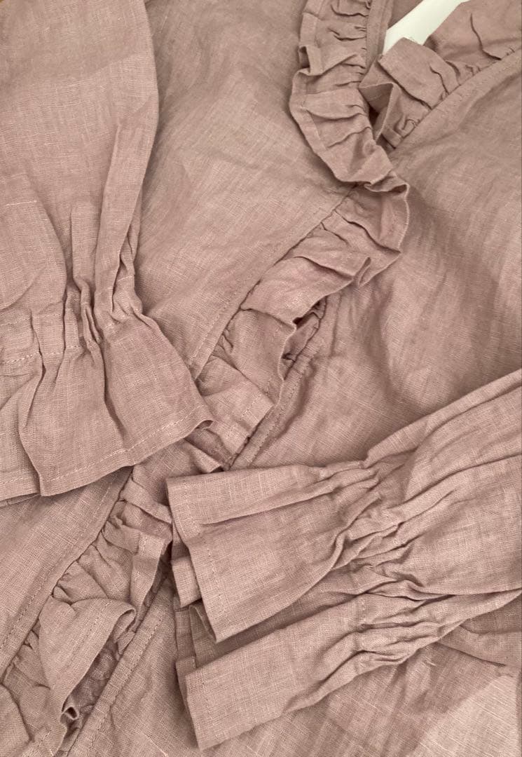fog linen work 24AW エレナトップ ローズ リネン フリル