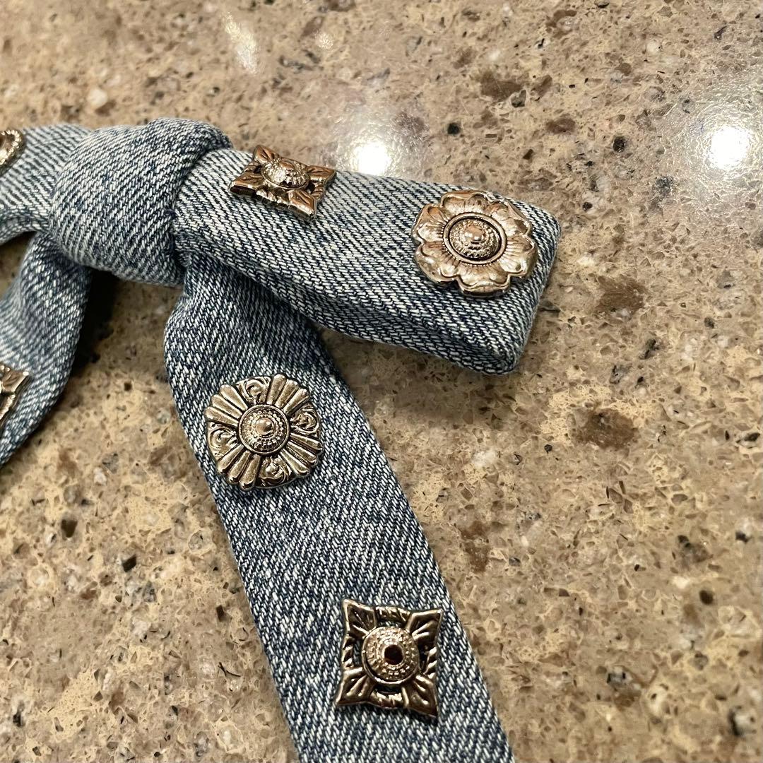 TOGA Denim ribbon tie トーガ　デニムリボンタイporter