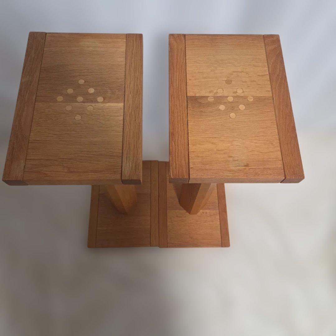 木製スピーカースタンド2個セット