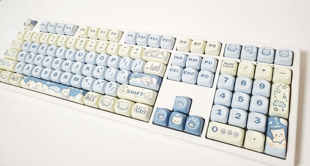 メカニカルキーボード　108KEY、青軸、US配列