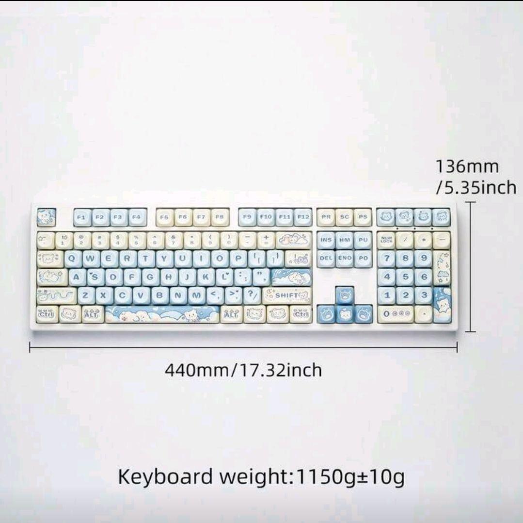 メカニカルキーボード　108KEY、青軸、US配列
