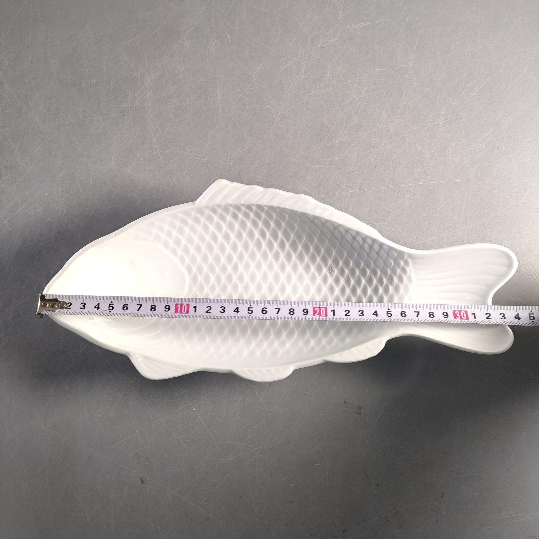 A1374-2/京峰 作/白磁魚文銘々皿5客/大皿/飾皿/盛皿/膾皿/懐石道具/