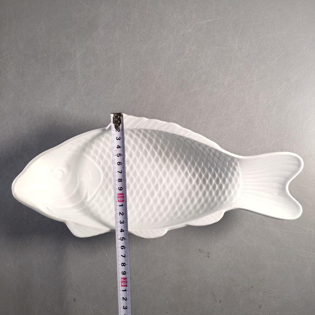 A1374-2/京峰 作/白磁魚文銘々皿5客/大皿/飾皿/盛皿/膾皿/懐石道具/