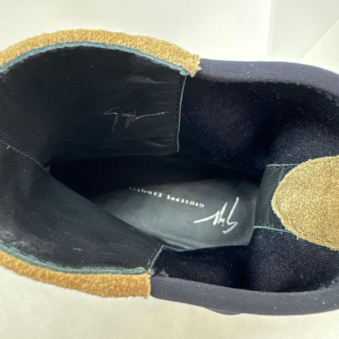 美品 GIUSEPPE ZANOTTI サイドゴアブーツ 42 イタリア製 本革