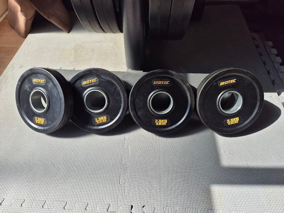 [引取限定 東京小平市]オリンピック ラバーバーベル134Kセット/IROTEC