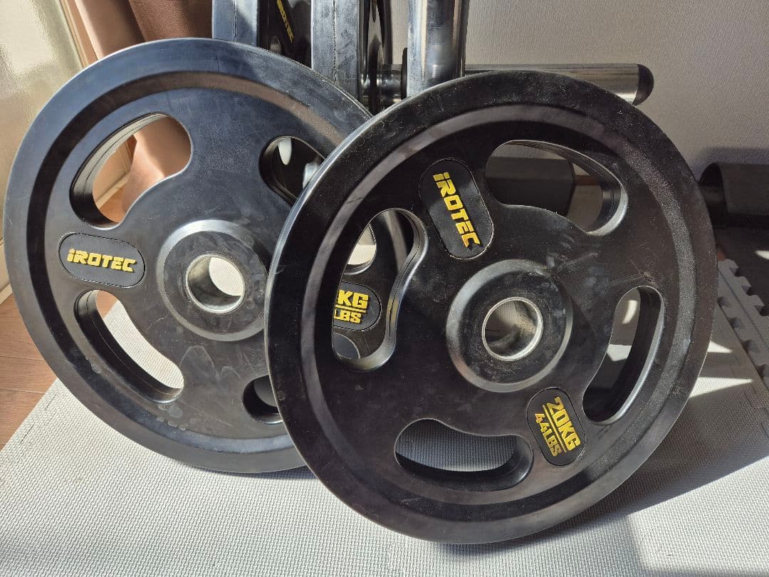 [引取限定 東京小平市]オリンピック ラバーバーベル134Kセット/IROTEC