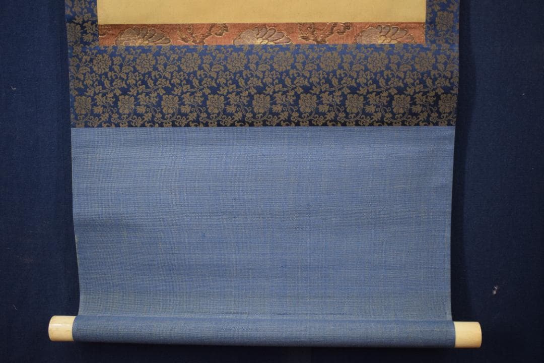 【真作】狩野元仙/寿老人図/七福神の一人/掛軸☆宝船☆Z-75　JM