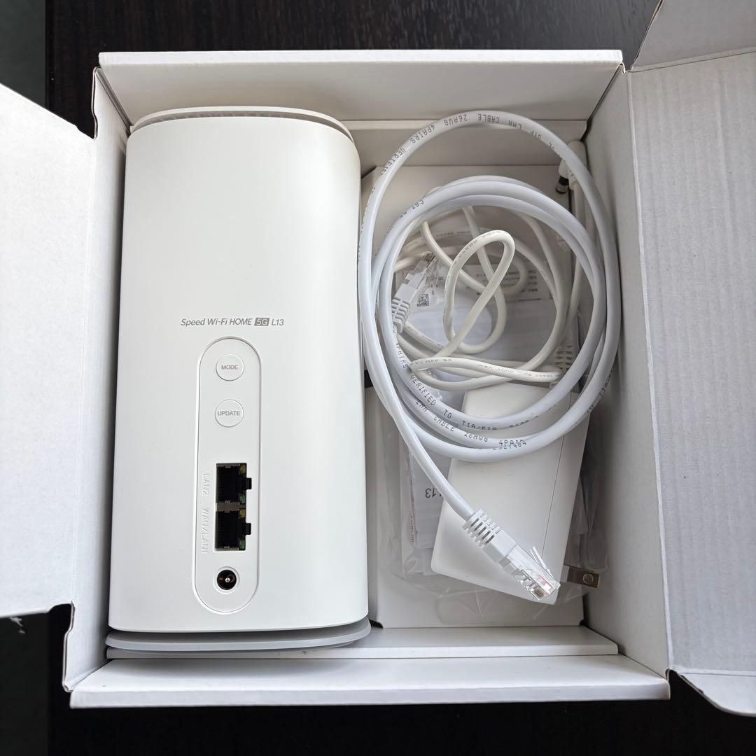 Speed Wi-Fi  5G L13 ZTE 白 箱 説明書 ルーター