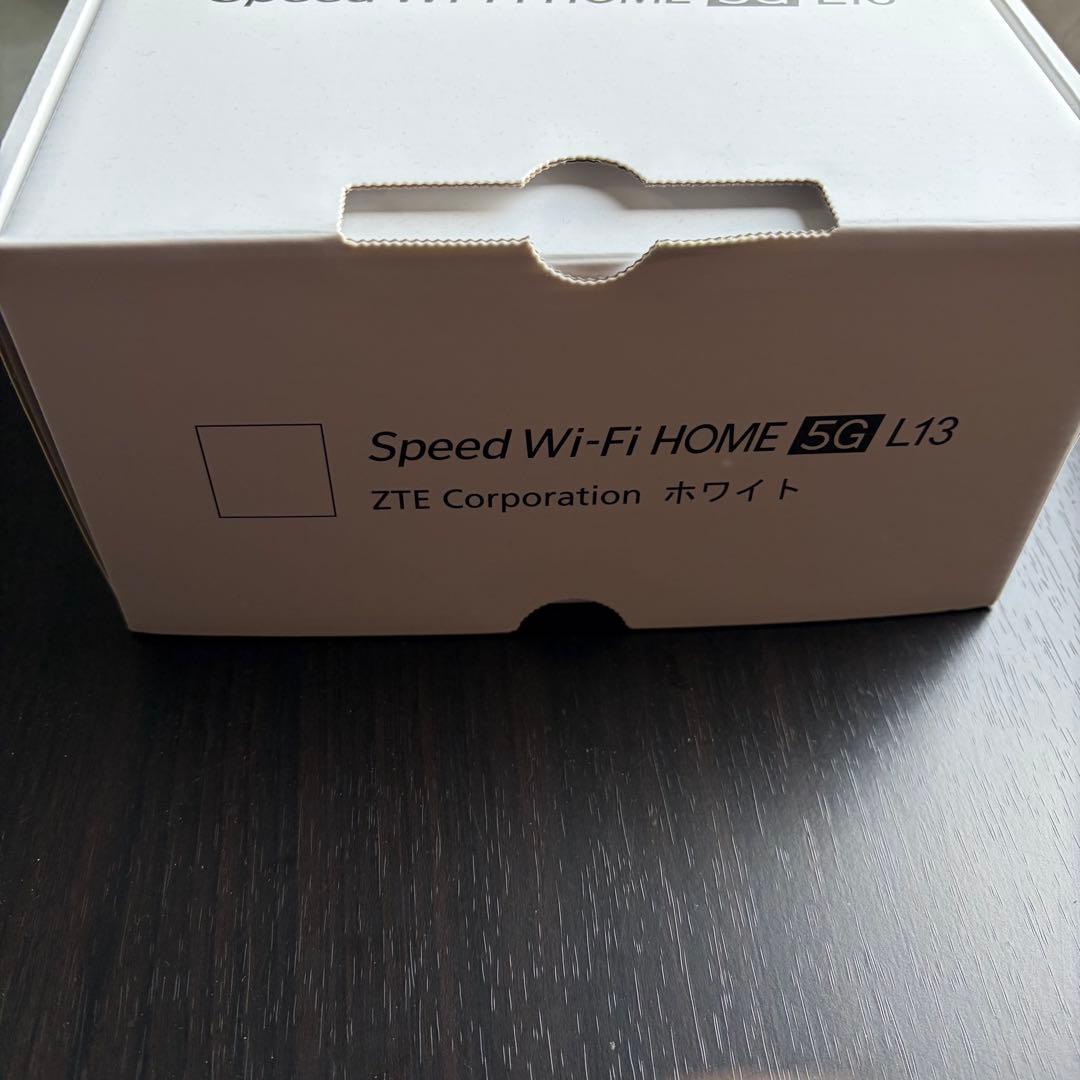 Speed Wi-Fi  5G L13 ZTE 白 箱 説明書 ルーター