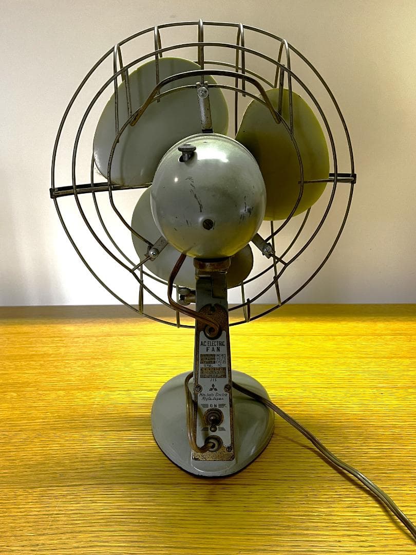 昭和レトロ家電　MITSUBISHI 三菱　卓上扇風機　完動品