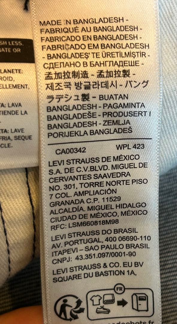 リーバイス578 バギー コーティングデニム ダークインディゴ W34