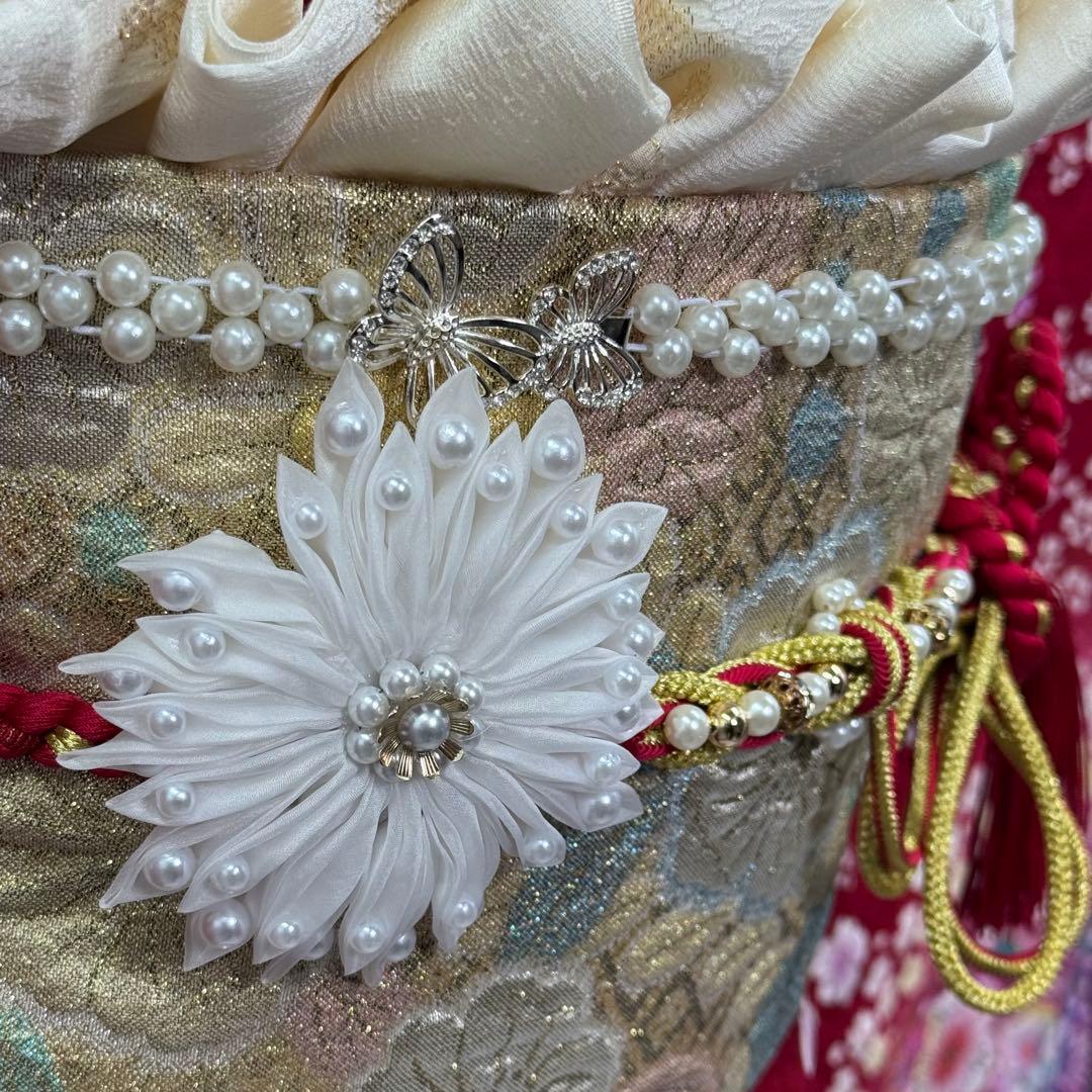 京都きもの友禅　振袖8点フルセット 桜 七宝 絞り 銀通し 正絹 成人式 逸品