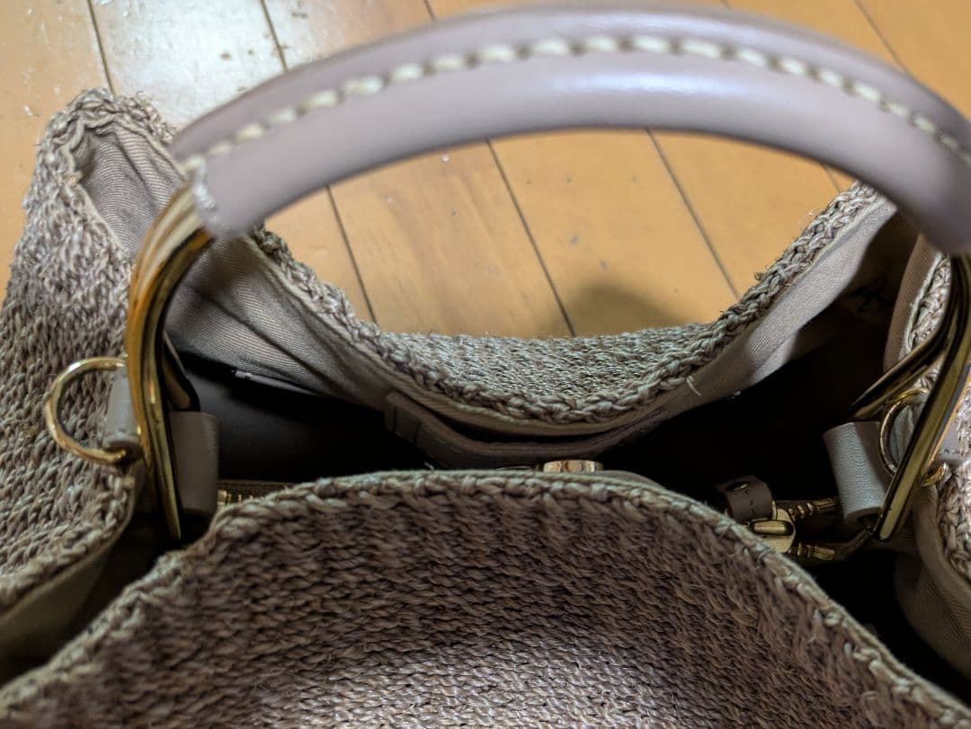 VIOLA D'ORO ベージュ かごバッグ