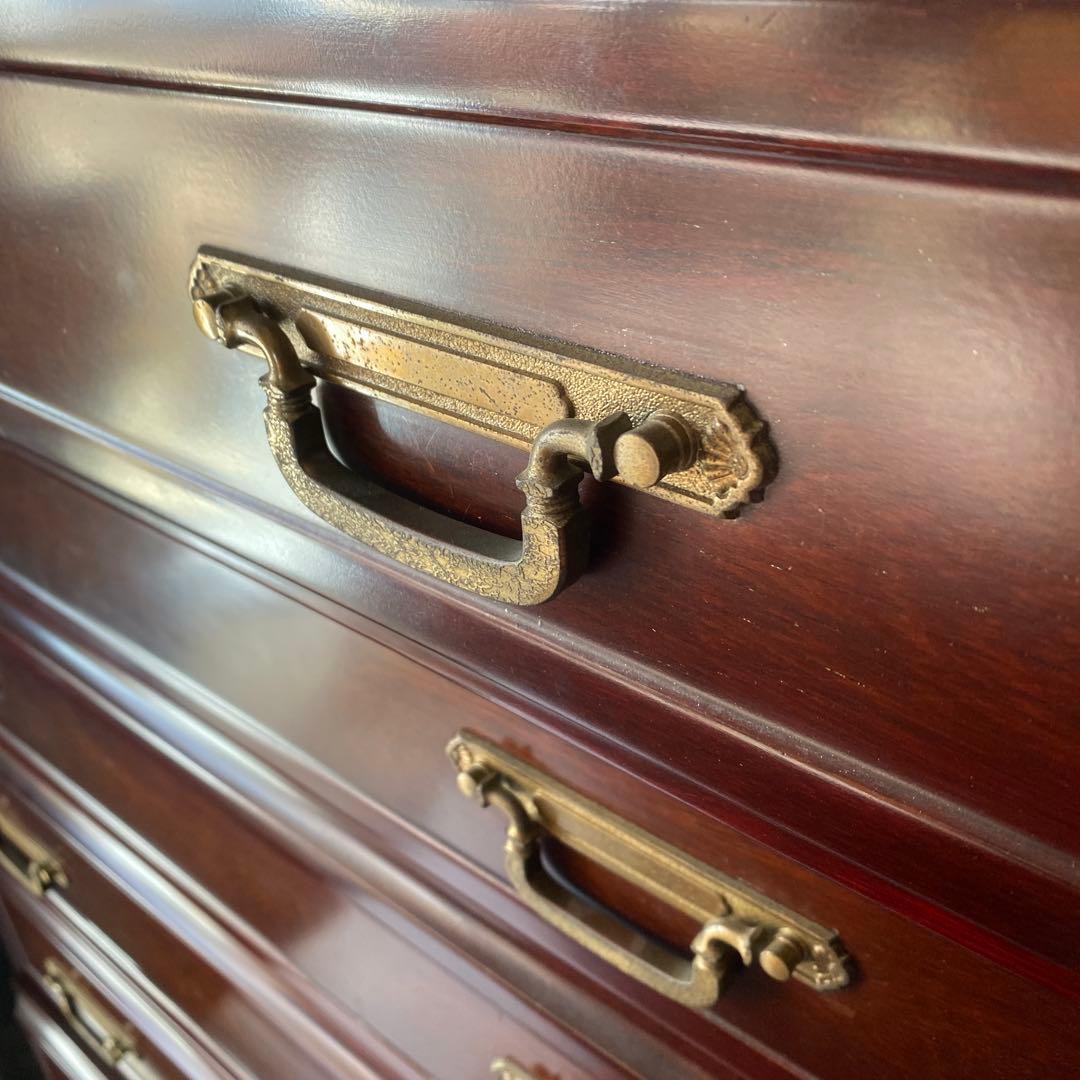 アンティーク　ダークブラウン木製タンス