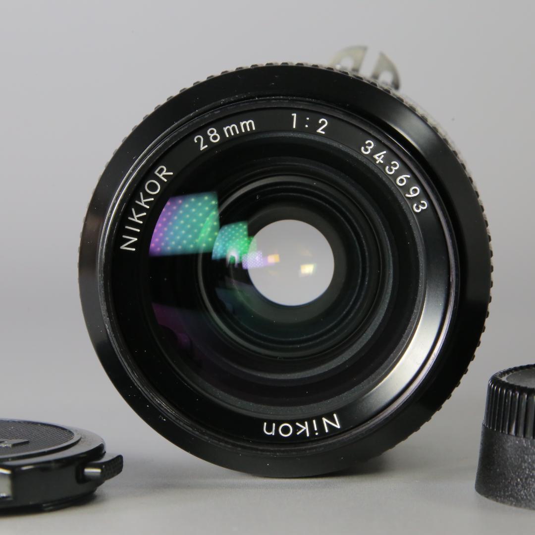 ☆完全動作☆Ai NIKKOR 28mm F2 単焦点　広角　＃166