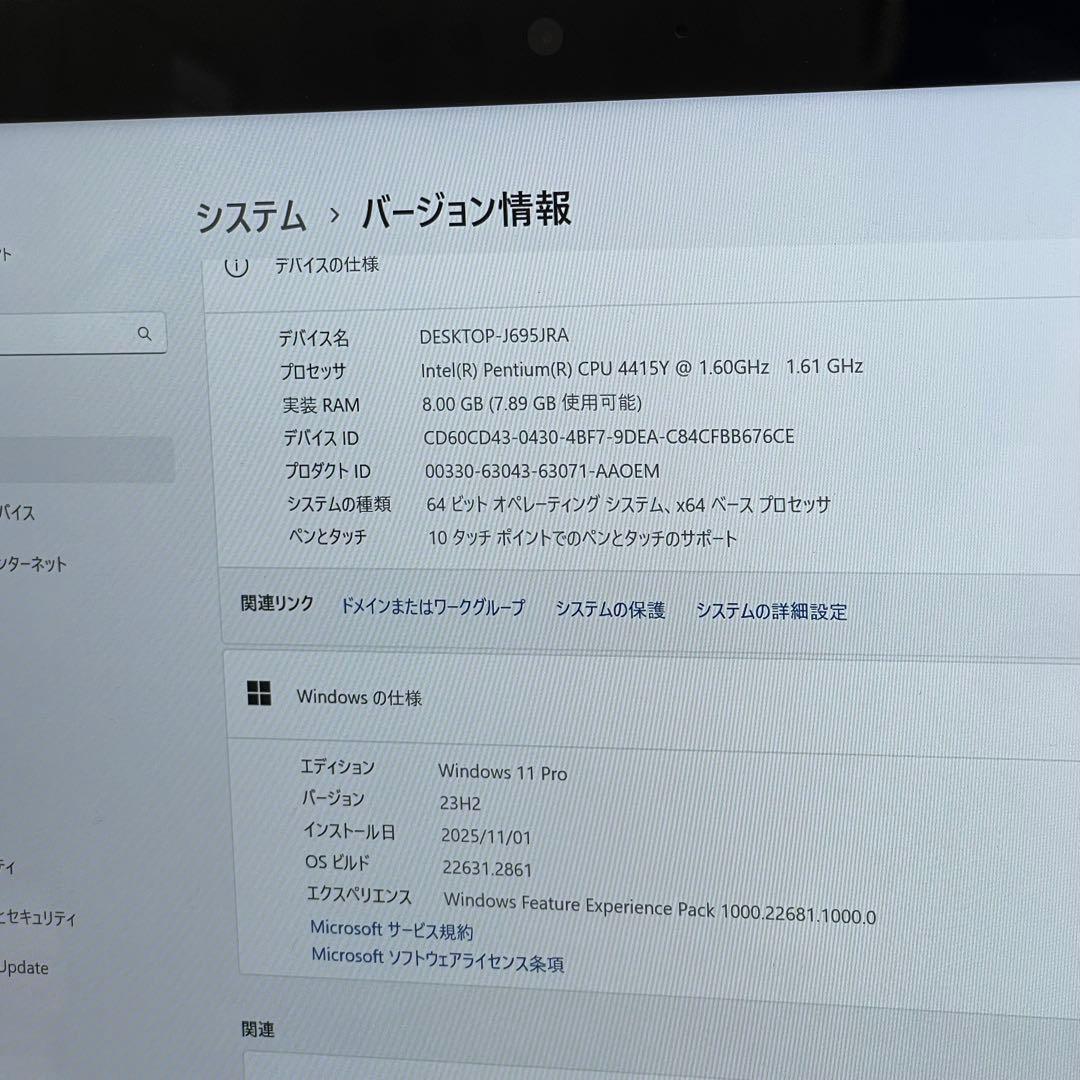 #402 Microsoft Surface Go モデル1824 8GB