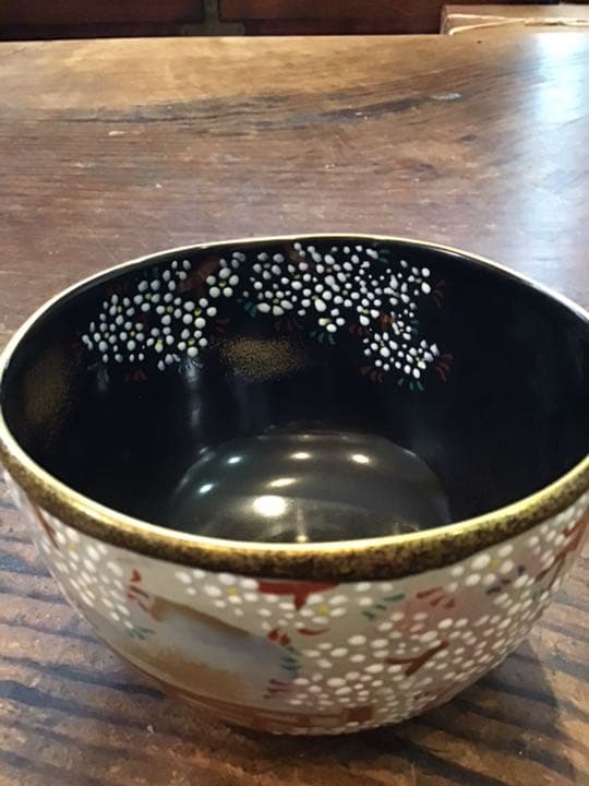 窪田常之　壱休窯　乾山宇治桜茶碗