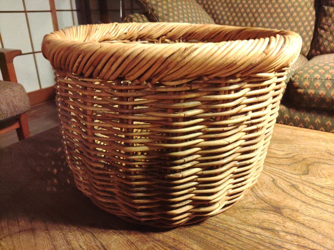 michiko様　籐 バスケット かご　ラタン　アンティーク　ヴィンテージ