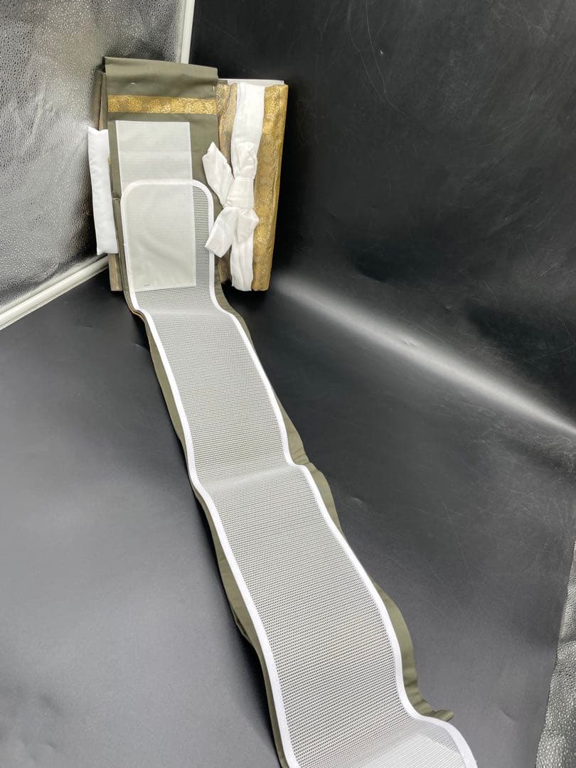 高級　正絹　◇ 作り帯　ワンタッチ　フォーマル　横幅　植物文　293