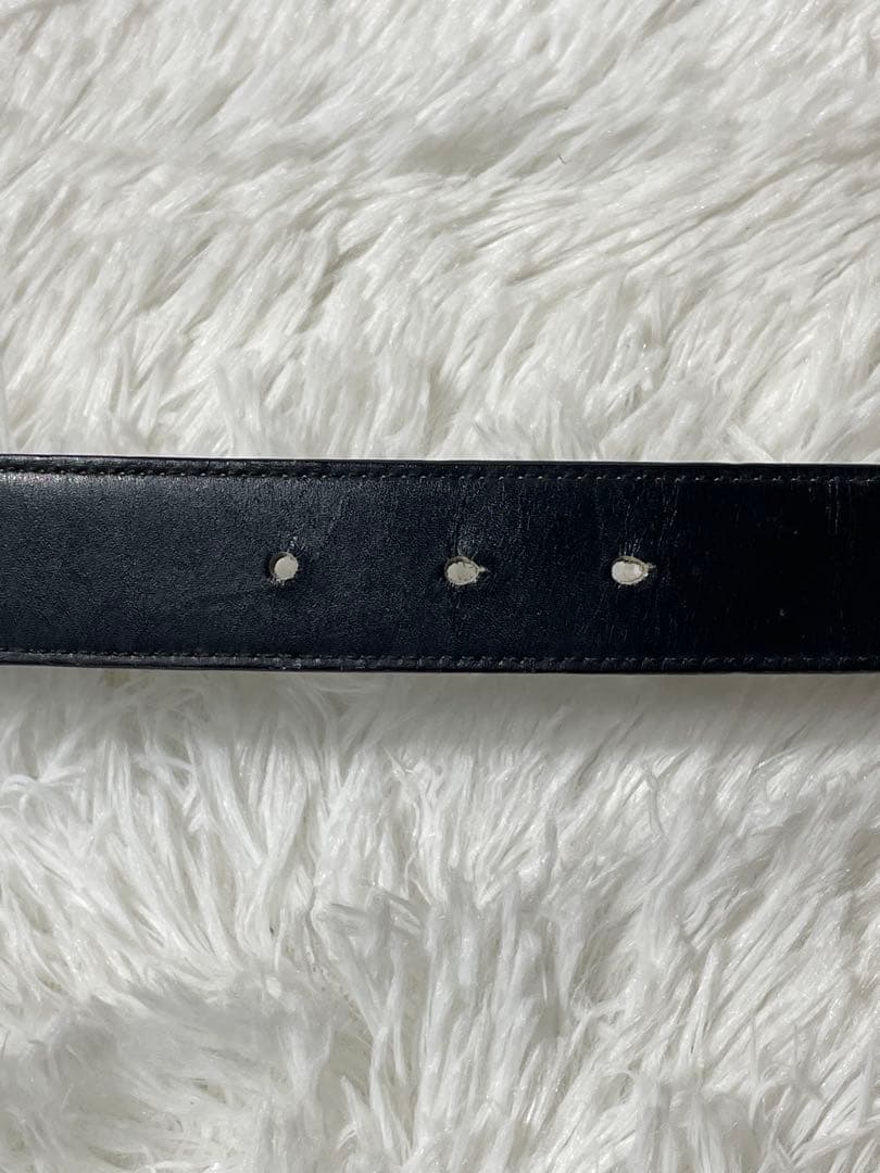 Christian Dior ディオール 本革 レザーベルト ブラック 仏製