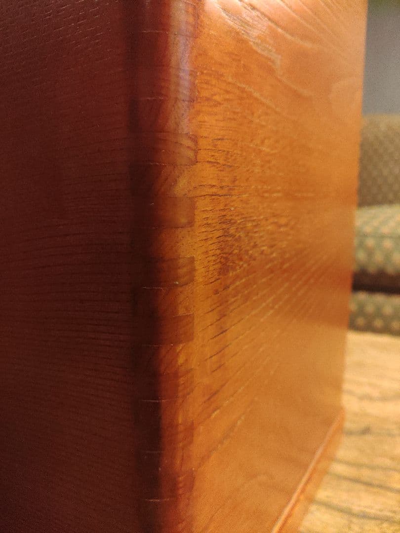 希少　無垢　ダストボックス　ごみ箱　蟻継ぎ　天然　欅　工芸　民芸