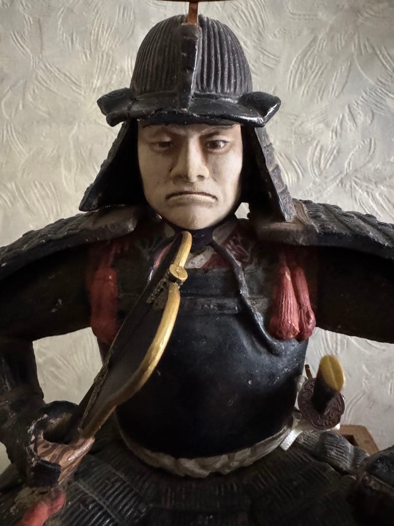 伊達政宗公塑像　大正期頃　博多人形