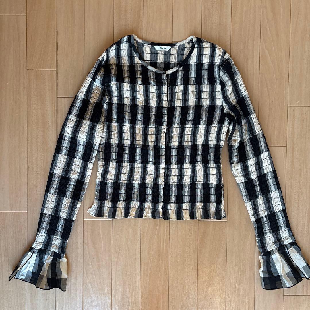 clane クラネ　SHIRRING DESING BLOUSE