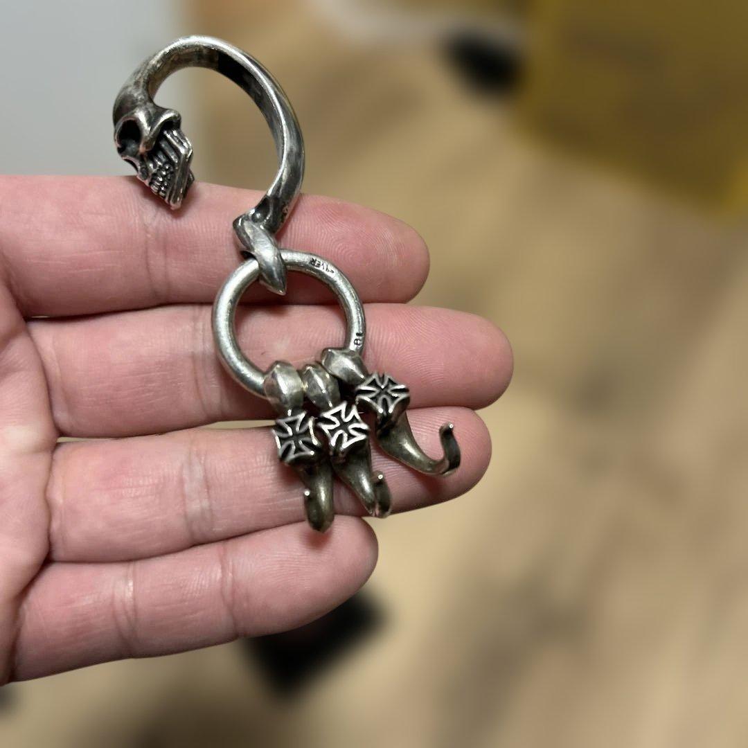 L.S.Dラウドスタイルデザイン×デブブリードスカルキーリングカラビナフック