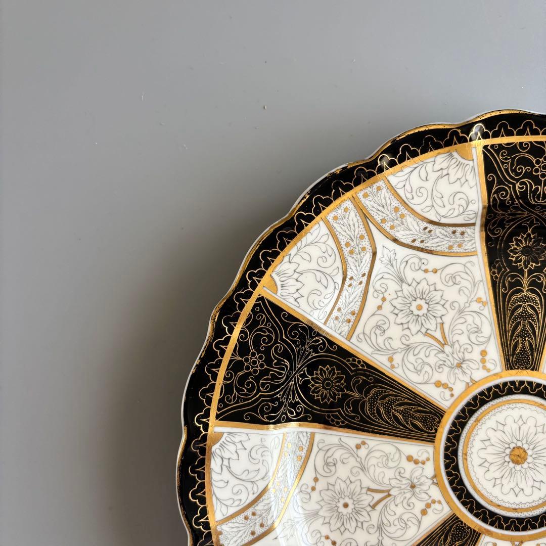 19世紀ヴィクトリア時代、サミュエル・アルコックの金彩プレート【稀少品・美術品】