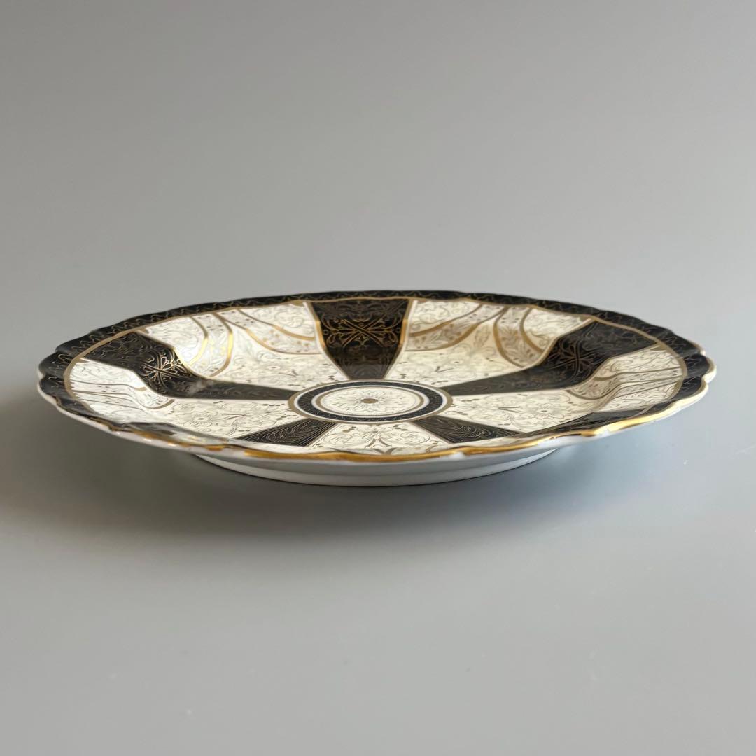 19世紀ヴィクトリア時代、サミュエル・アルコックの金彩プレート【稀少品・美術品】