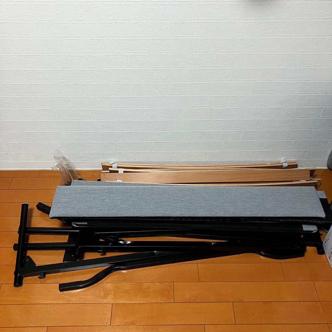【美品】IKEA ベッドフレーム シングルベッド ライトグレー シンプルおしゃれ