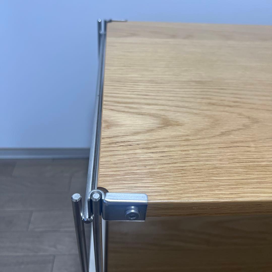 無印良品　ステンレスユニットシェルフ　オーク材