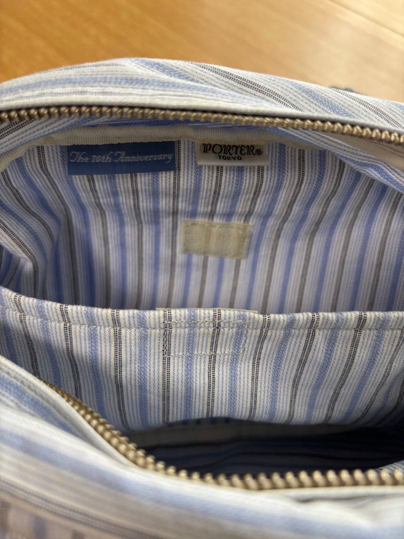 【入手困難/70周年記念モデル/美品】PORTER BLUE STRIPE