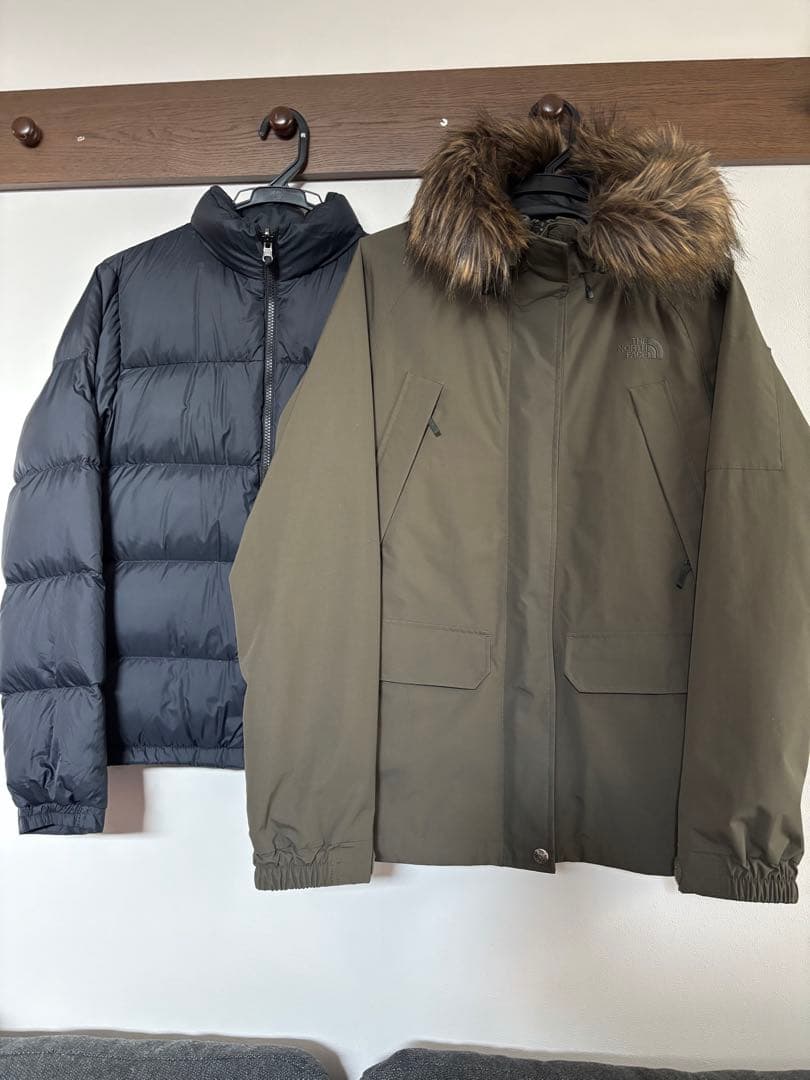 THE NORTH FACE オリーブ モッズコート Lサイズ　インナー付き