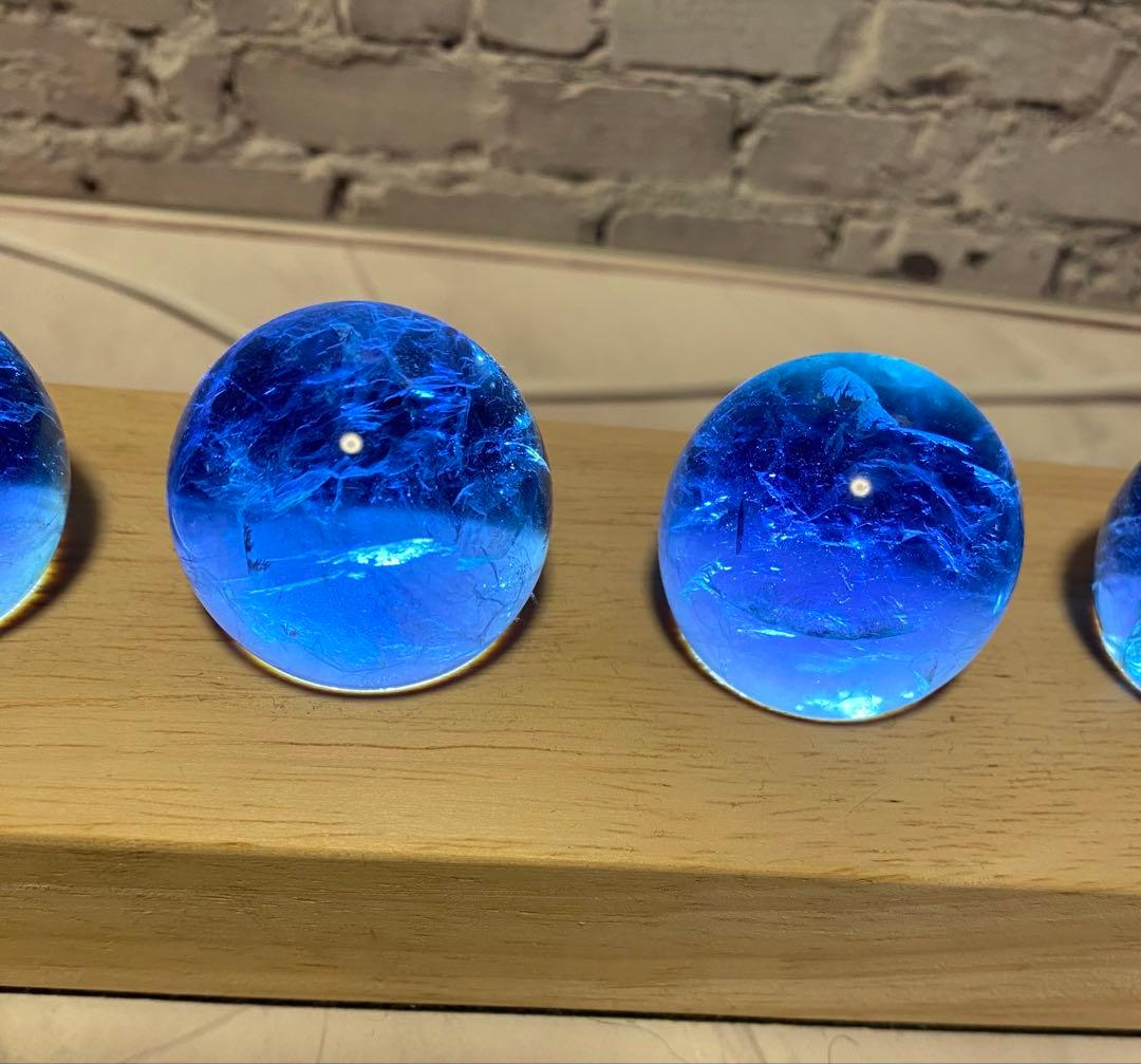 フローライト 7個セット（光る台座付き）