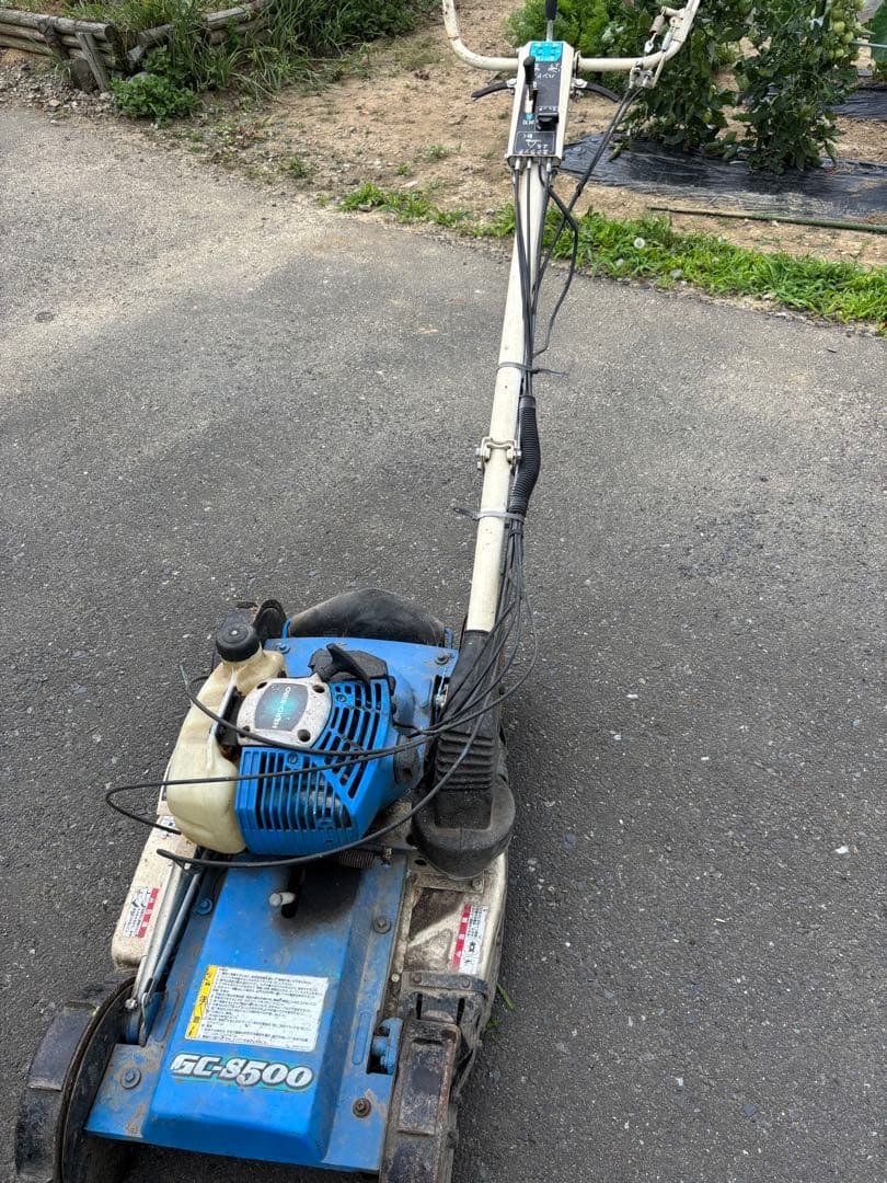 引き取り専用　動作確認済みE4500 式芝刈り機 青
