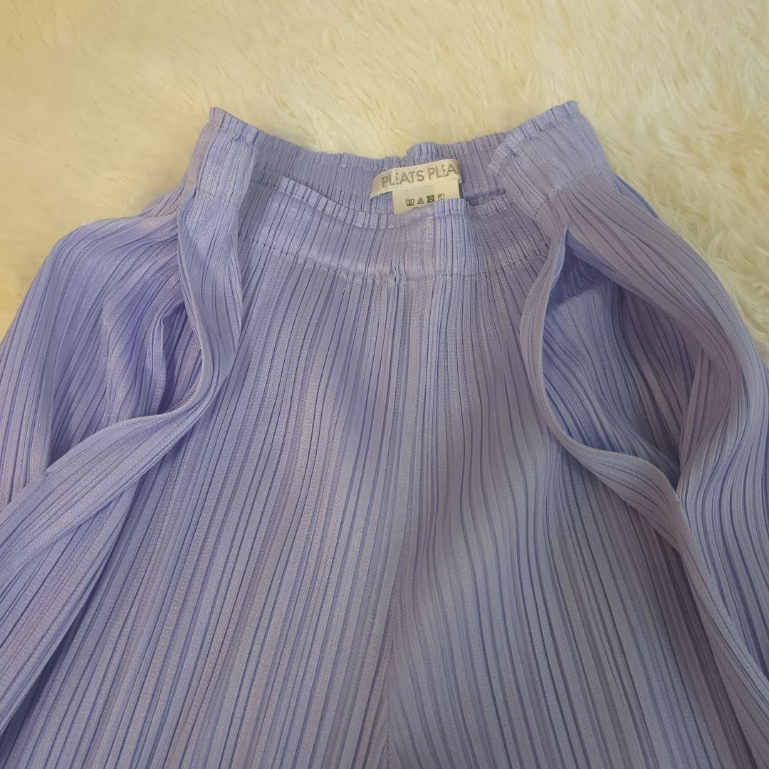 PLEATS PLEASE　ガウチョパンツ　ワイドパンツ　サイズ2　パープル