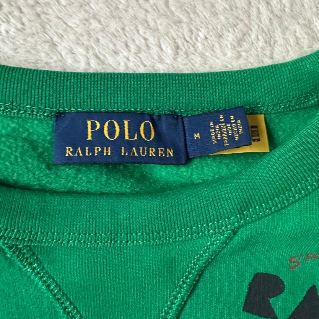 【希少・現行】ポロラルフローレン スウェット メンズ グラフィック QRタグ 緑