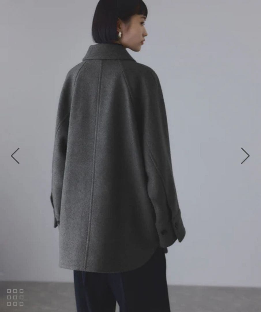 ADAM ET ROPÉ FEMME Super140'sメルトンシャツコート