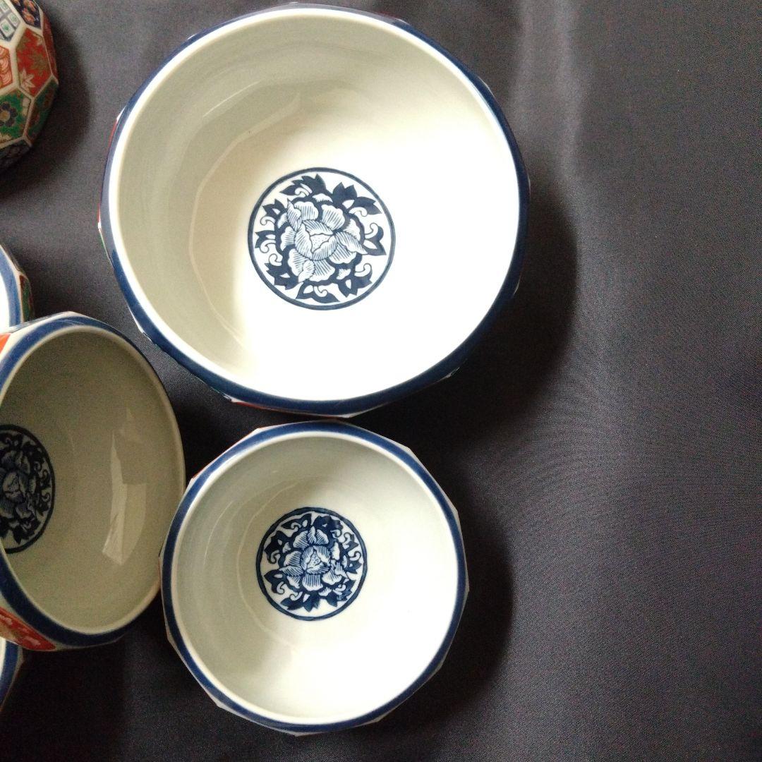 未使用 波佐見焼 林九郎窯 小鉢５個、中鉢１個セット 　お祝い