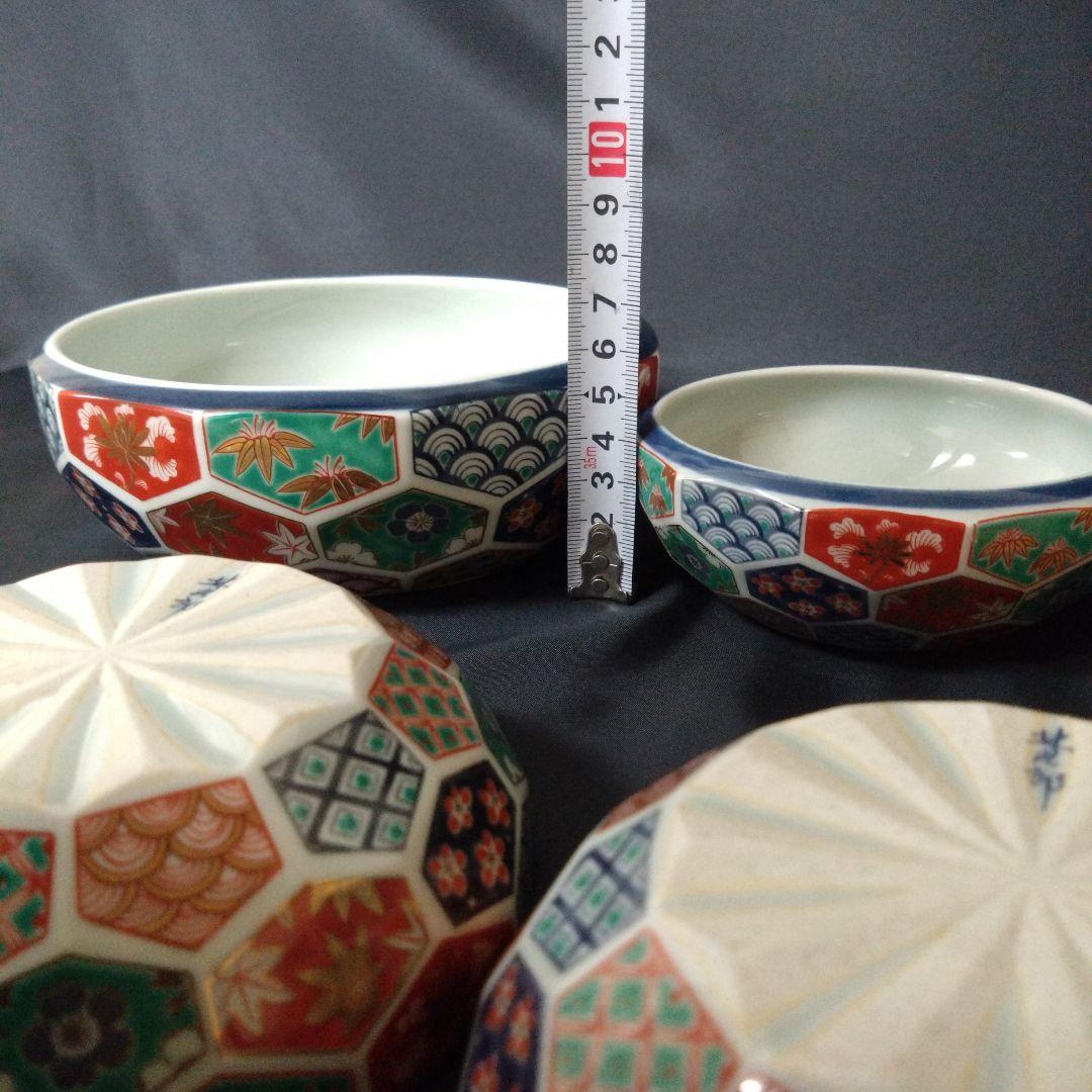 未使用 波佐見焼 林九郎窯 小鉢５個、中鉢１個セット 　お祝い