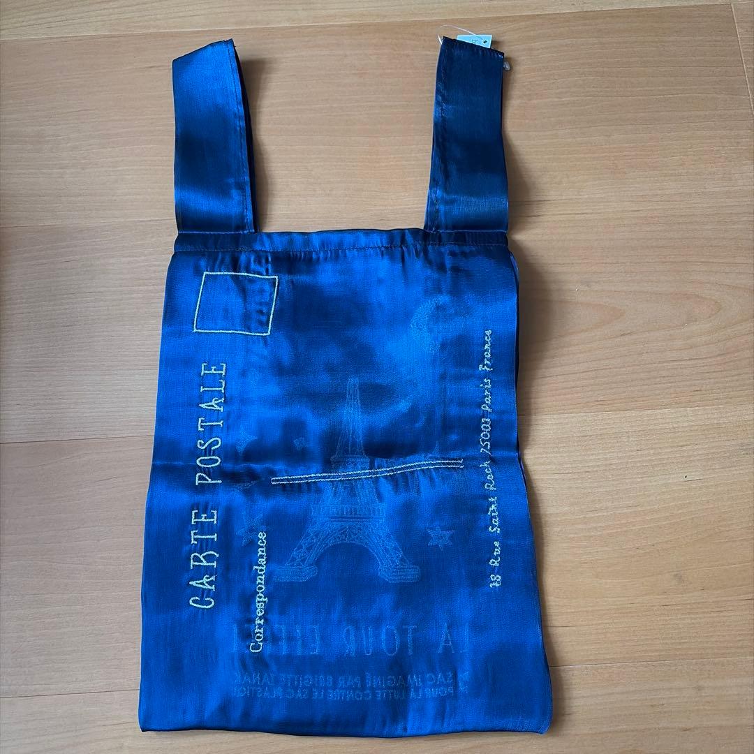 新品　ブリジットタナカ エコバッグ ネイビー　エッフェル塔