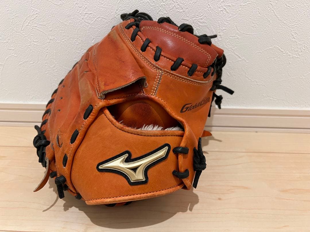 ミズノ　グローバルエリート　キャッチャーミット　オレンジ