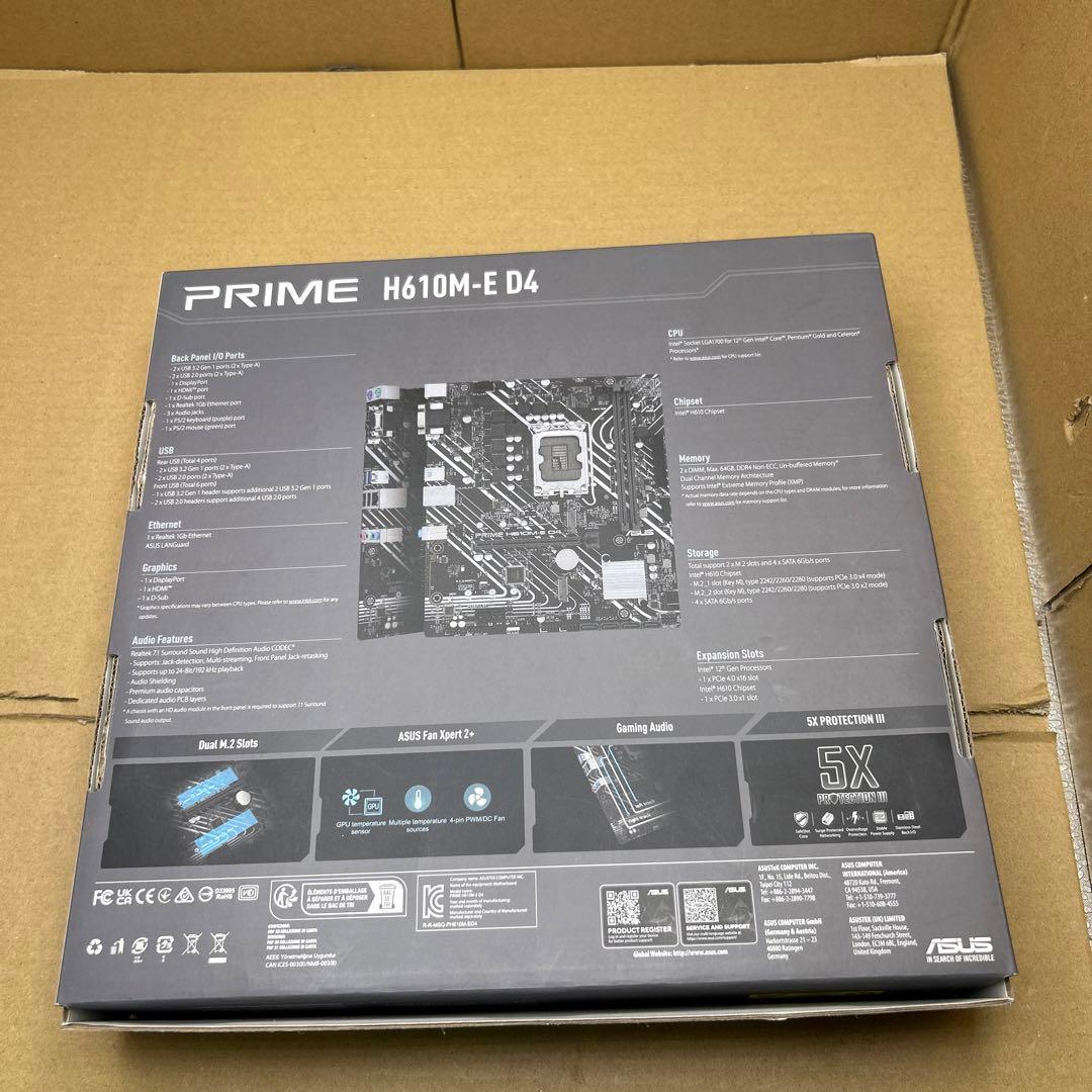 ASUS マザーボード PRIME H610M-E D4