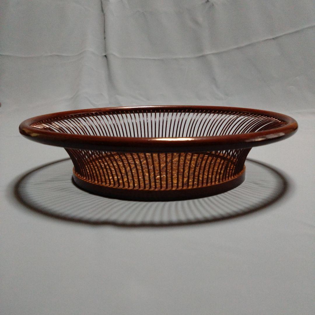 竹製 赤いバスケット 3点セット