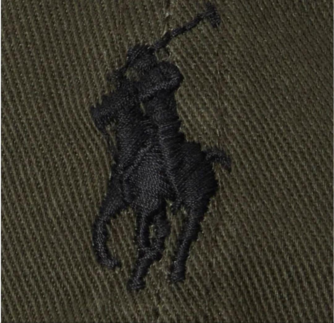 Poloラルフローレン刺繍ロゴ コットンキャップ オリーブ カーキ 新品未使用