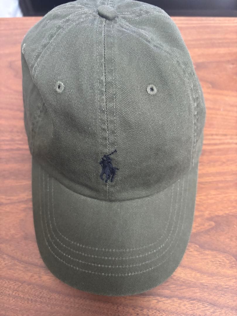 Poloラルフローレン刺繍ロゴ コットンキャップ オリーブ カーキ 新品未使用