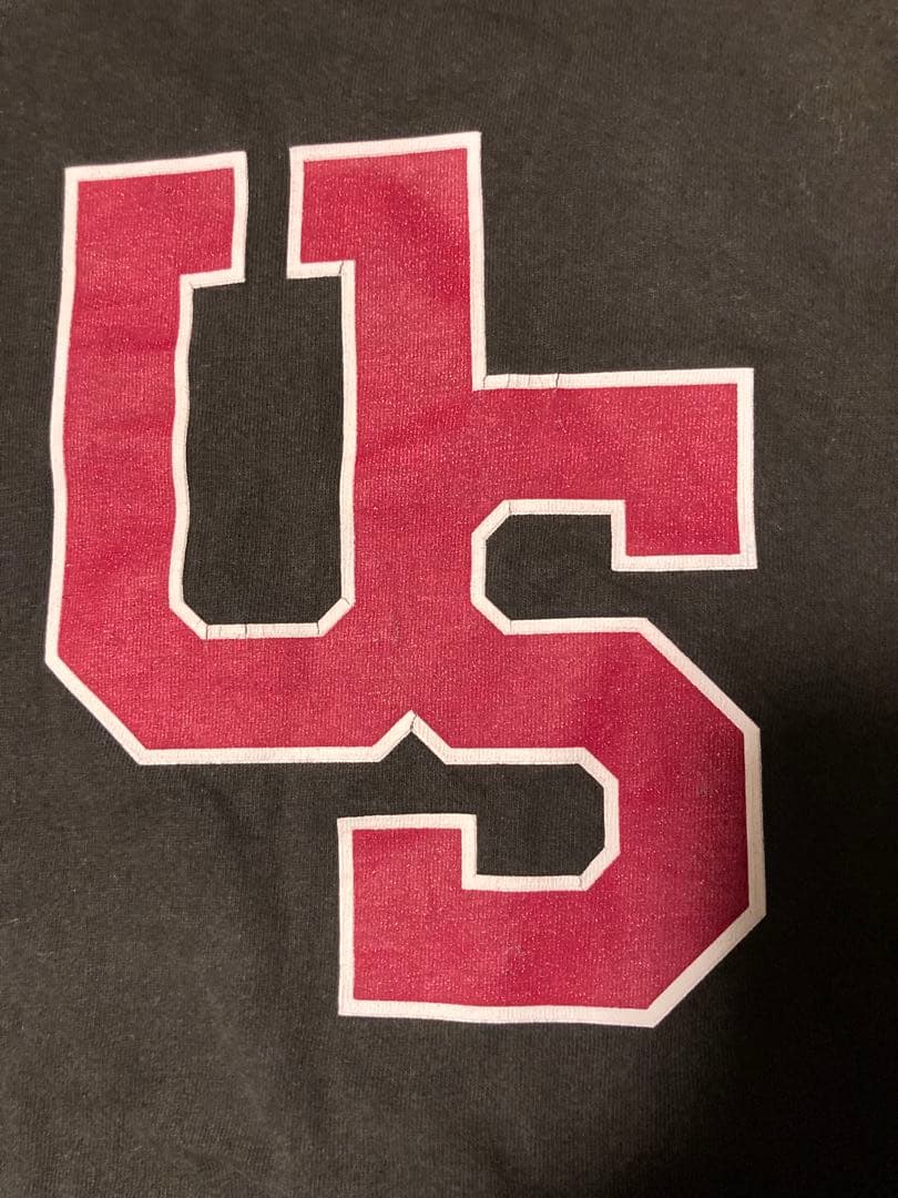 90's OLD STUSSY 紺タグ 袖プリントロンT Mサイズ USA製